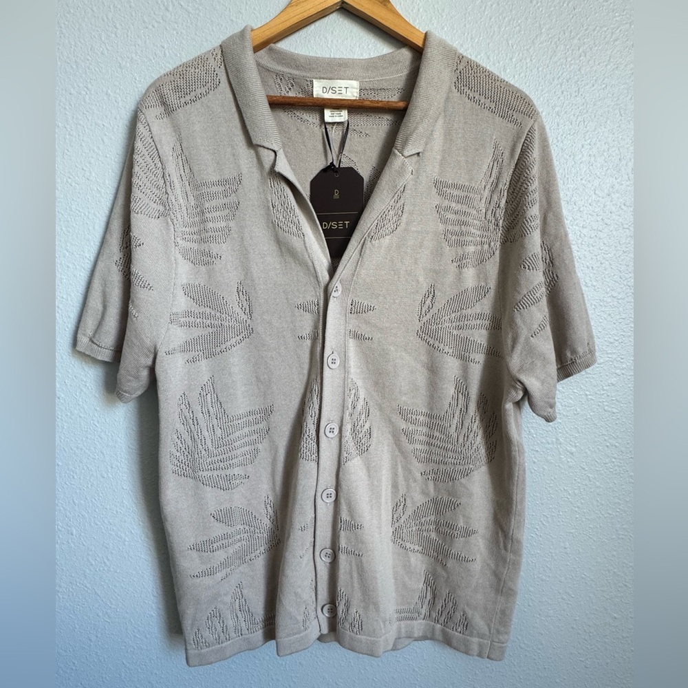 NWT Men’s cruise slim fit knit shirt, short sleeves palms XL